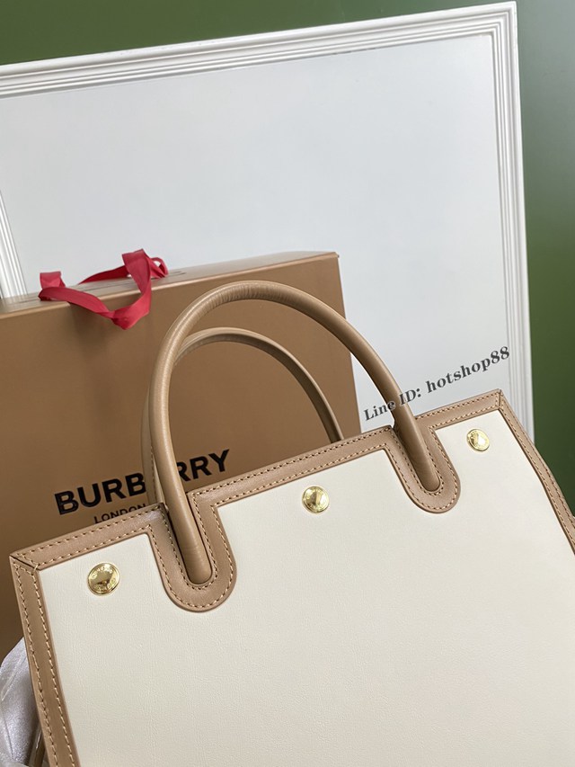 Burberry專櫃新款大號Title泰爾勒手袋 巴寶莉手提托特包購物袋 yxb1003